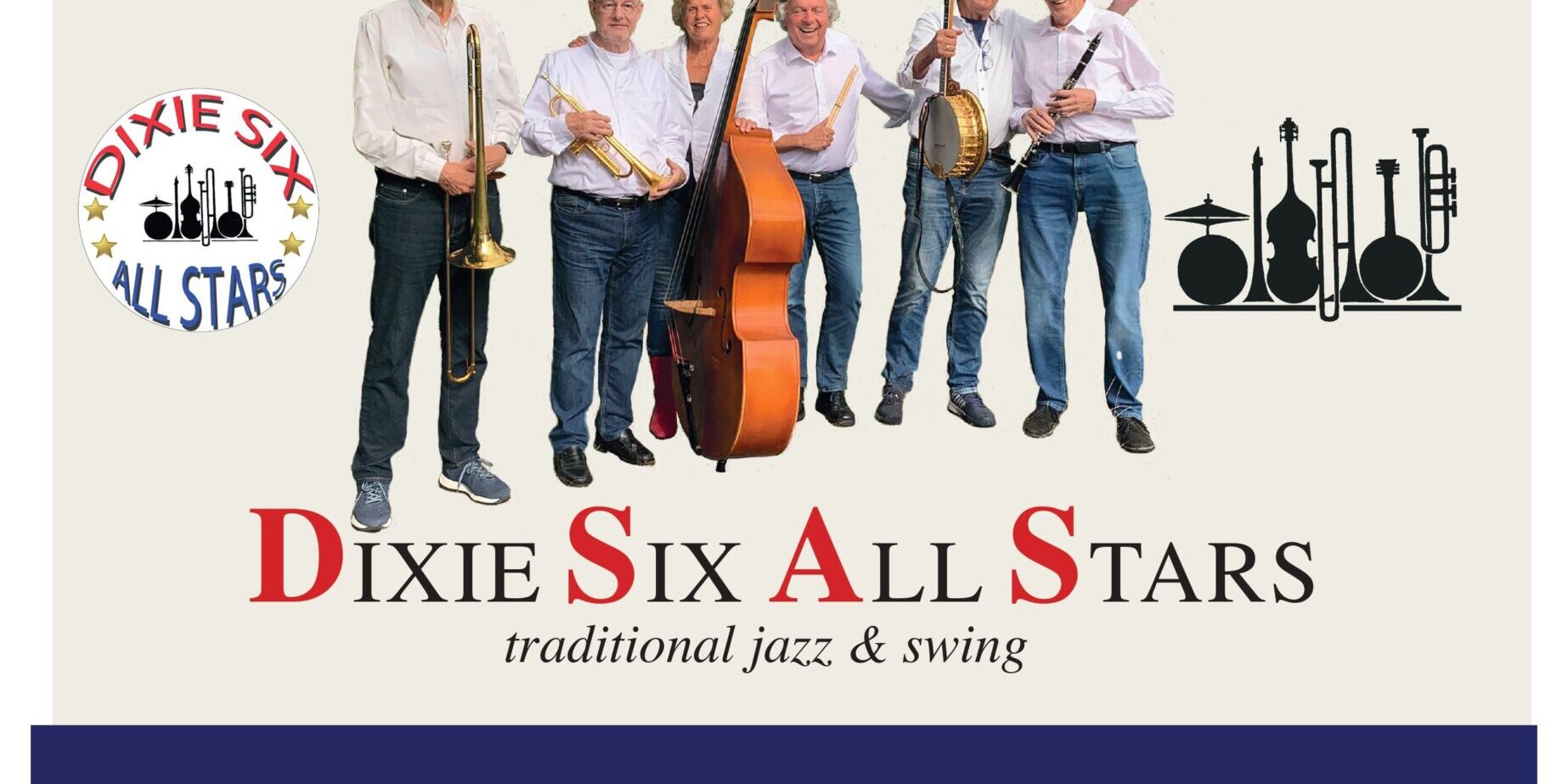 Affiche Nieuwjaarsconcert Dixie Six All Stars